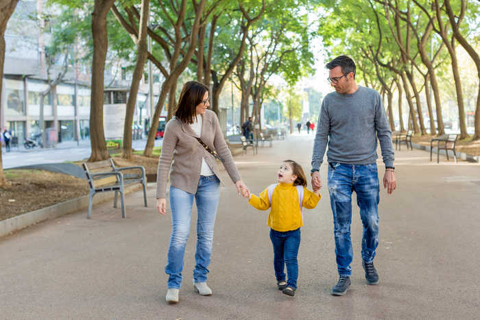 Family walk Barcelona